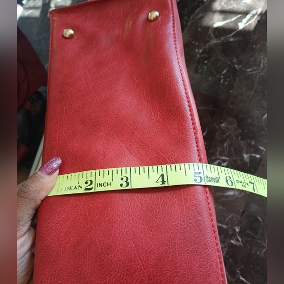 Red Floral Handbag - Picture 8 of 14